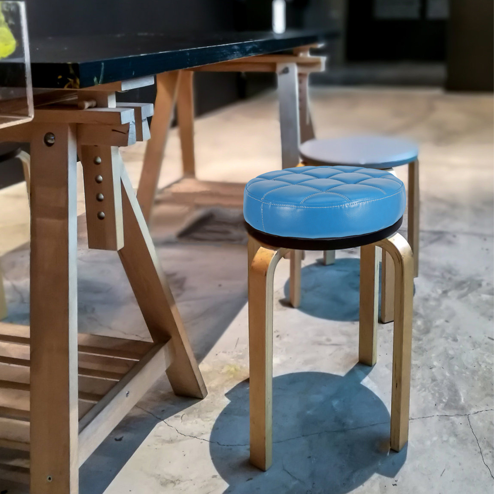 PU Round Stool Seat Cushion Re - Home Bar Seating review and price