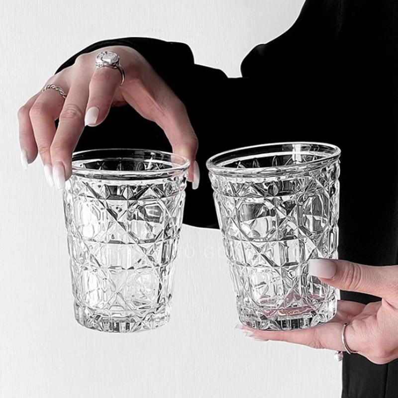 2pcs 310ml Vintage Diamond Pat - Old Fashioned Glass review and price