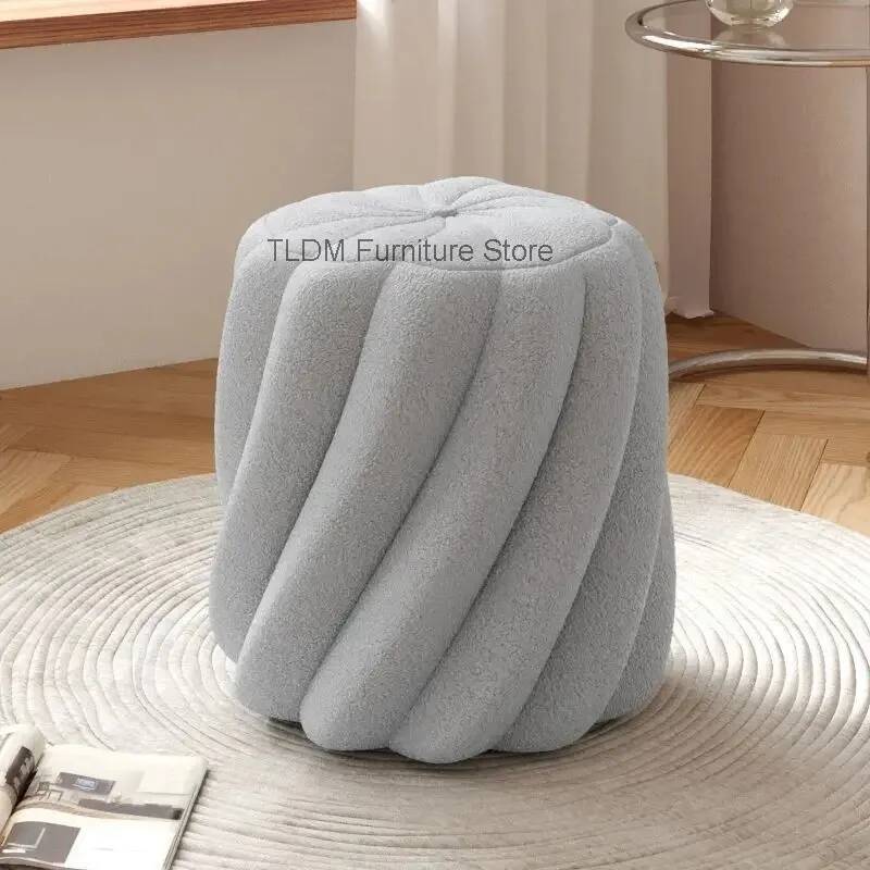 Lamb Wool Pleated Round Stool  - Home Barcelona review and price