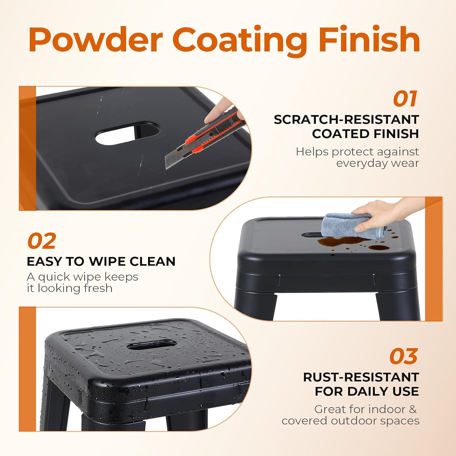 Midnight Black Metal Counter H - Home Bar Seating review and price