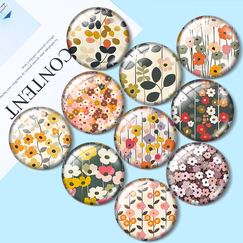 Retro Floral12/18/20/25mm glas - Old Fashioned Glass review and price