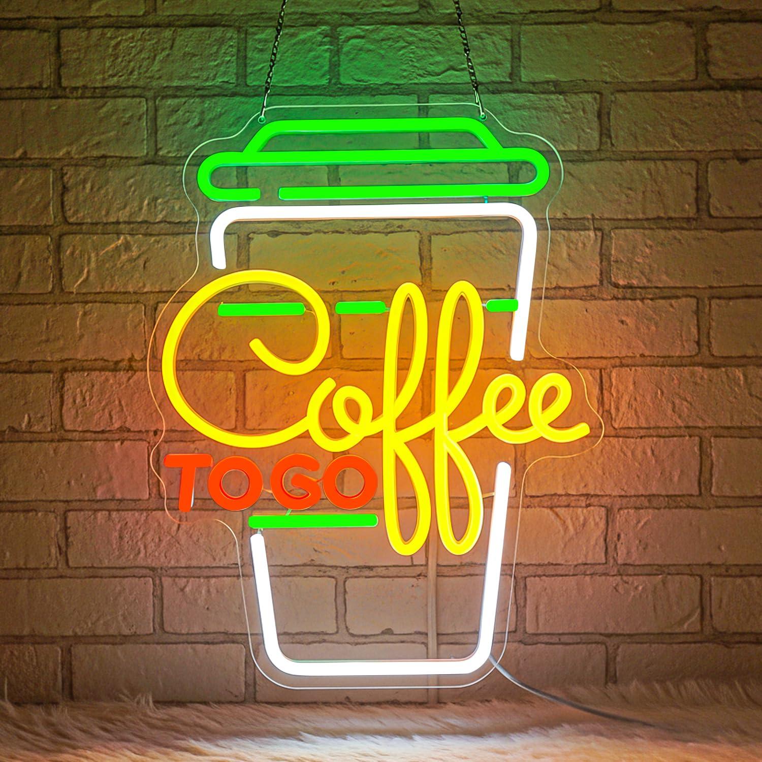 Coffee Neon Sign USB Dimmable  - Home Bar And Kitchen review and price
