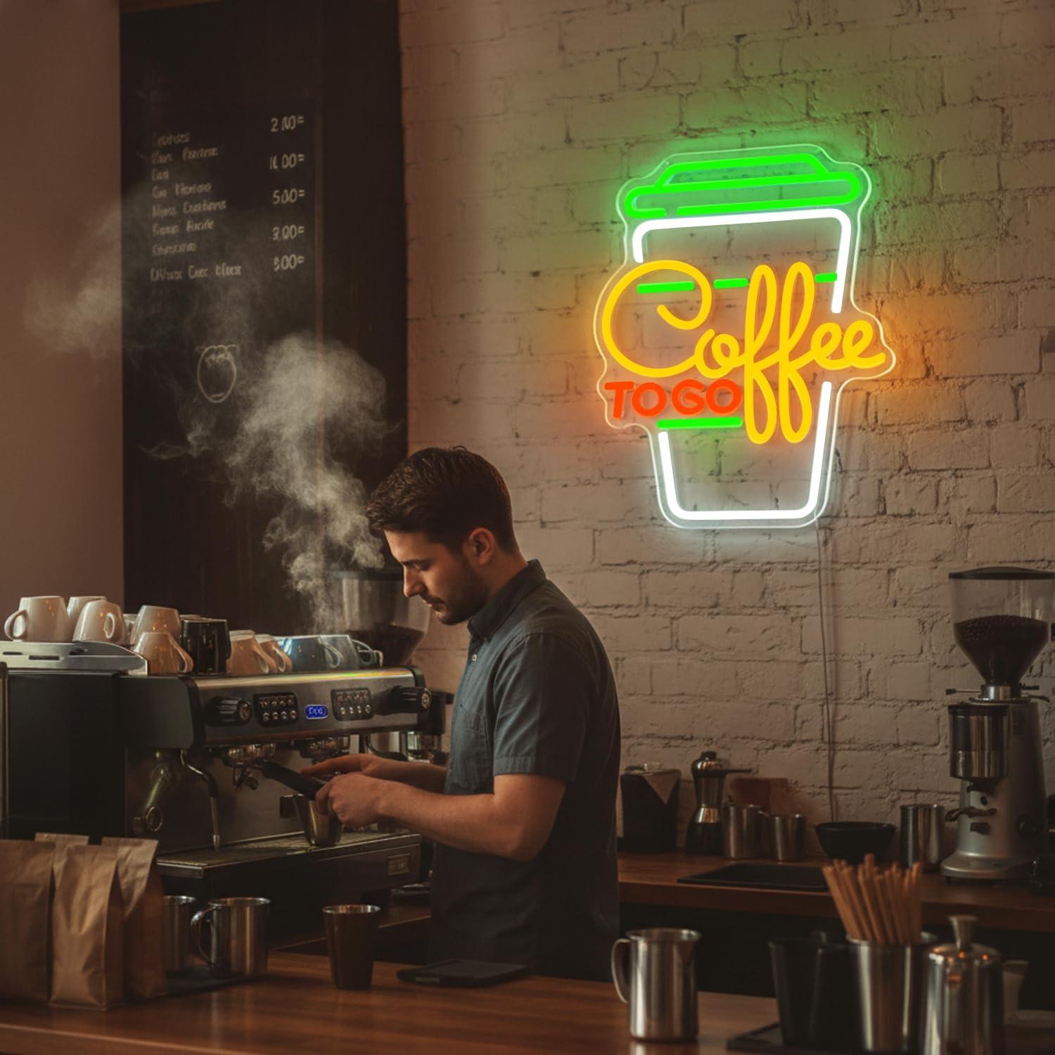 Coffee Neon Sign USB Dimmable  - Home Bar And Kitchen review and price