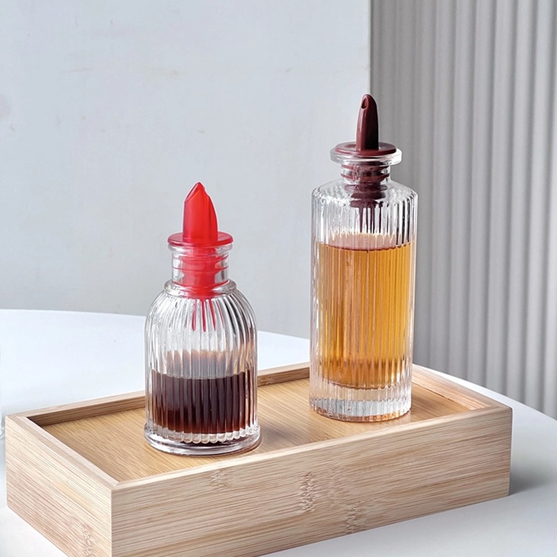 Glass Sauce Bottle Embossed Bi - Bitters Bottle Set review and price
