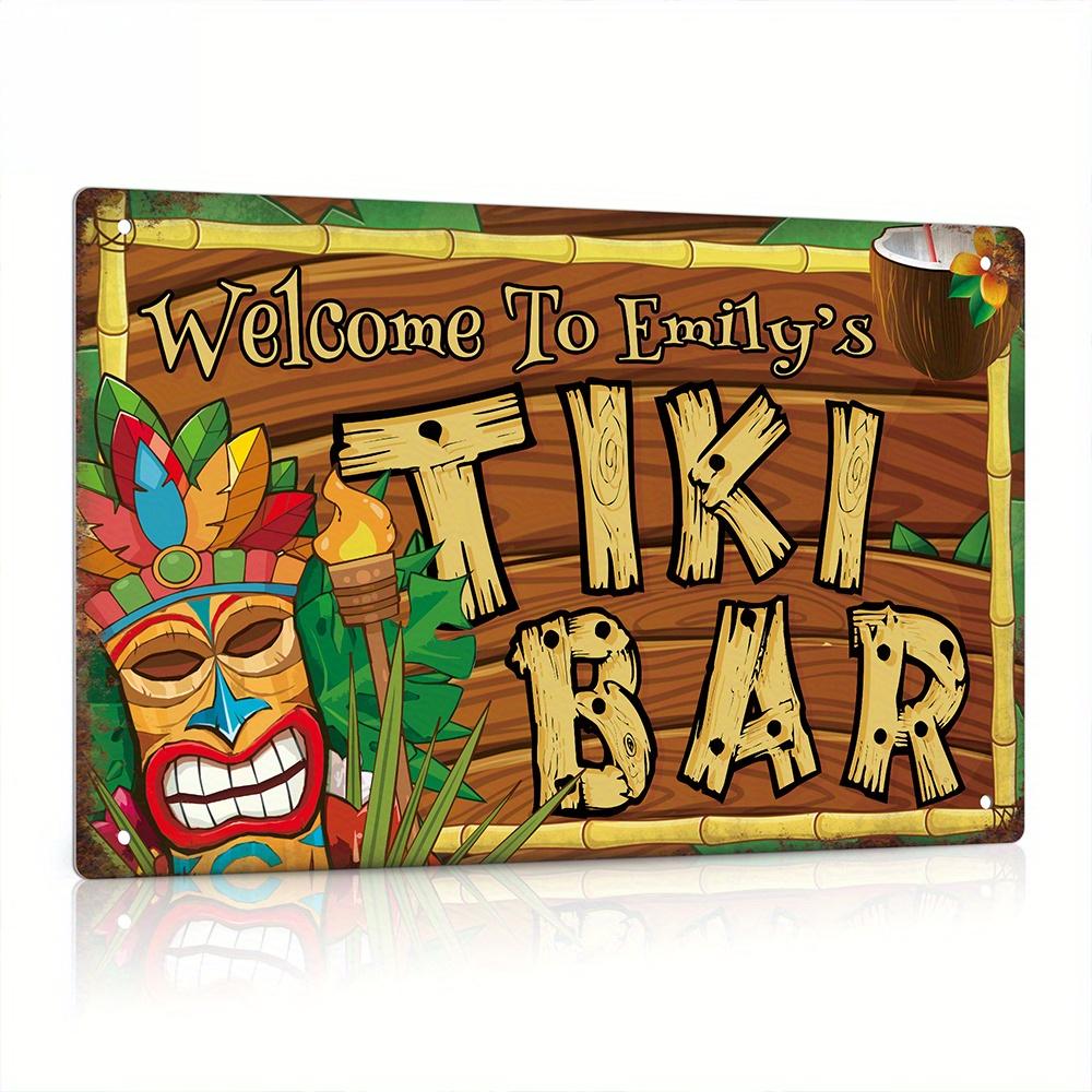 Custom  Decor Tiki Bar Sign, P - Home Bar And Kitchen review and price