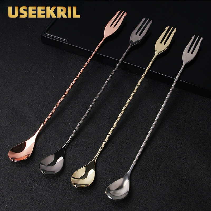 30 40 50cm Bar Spoon With Fork - Bar Spoon Twisted review and price