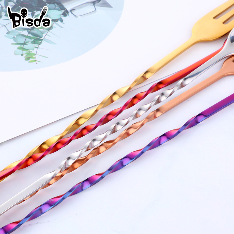 Cocktail Bar Spoons with Fork, - Bar Spoon Twisted review and price