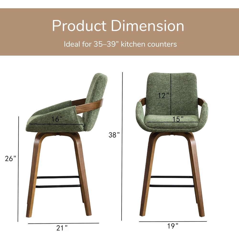 Set of 2 26 Swivel Bar Stools  - Home Bar Seating review and price